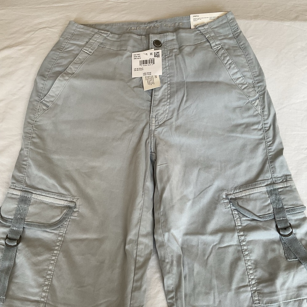 American Eagle Outfitters Dreamy Drape Super High Rise Baggy Wide Leg Gray Pants